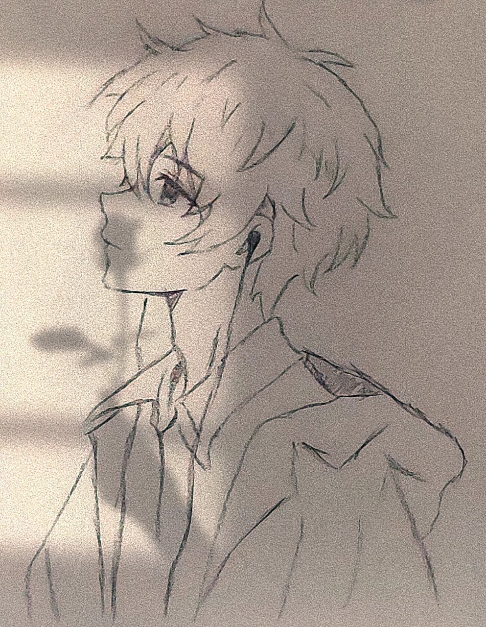 侧脸男生 忧郁的男孩