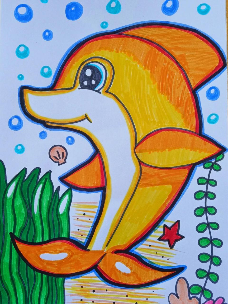 鱼简笔画 —————————❤️—