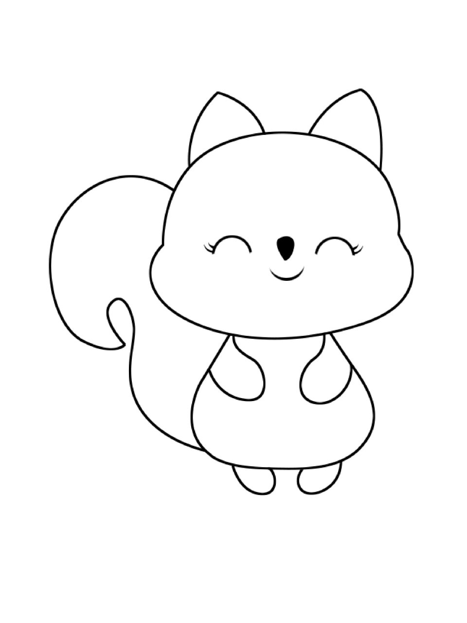 儿童手绘简笔画|小松鼠 可爱的小松鼠,小朋友和大朋友一起画画吧