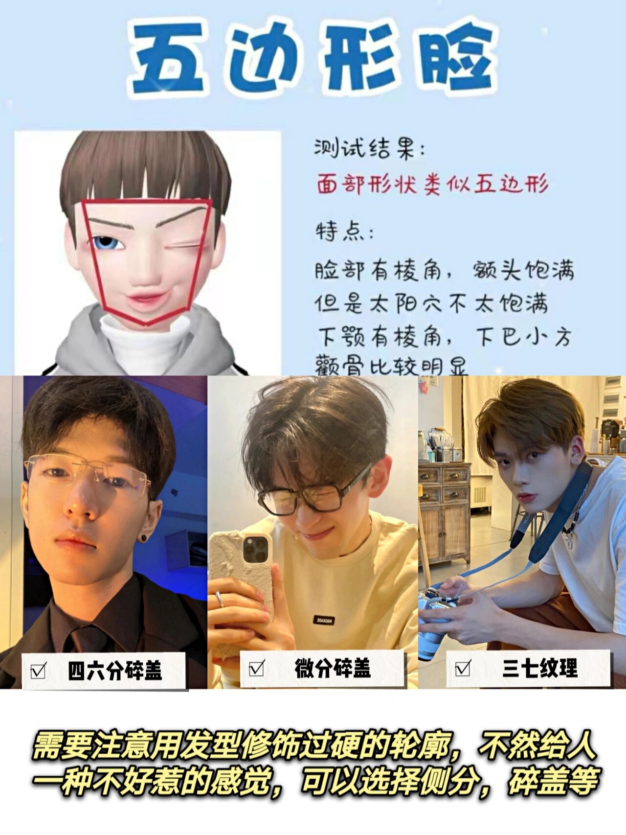 教你如何判断脸型和选择发型