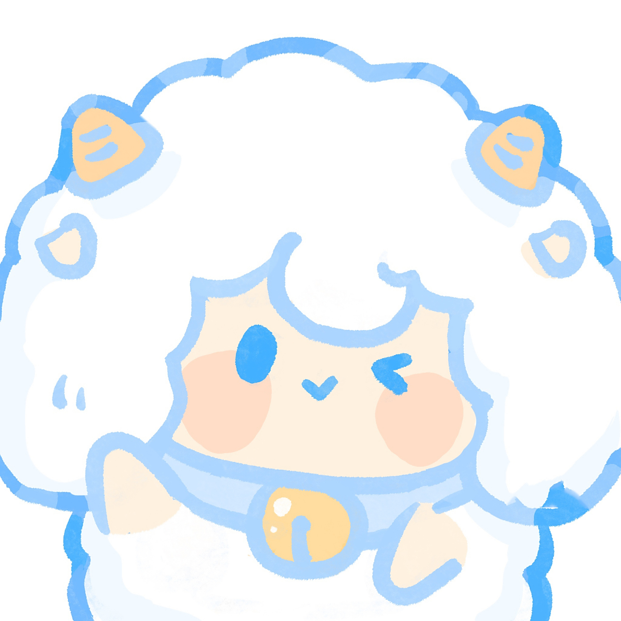 摸了几只小羊 因为最喜欢懒羊羊就把它放在第一啦(感觉下次线条还可以