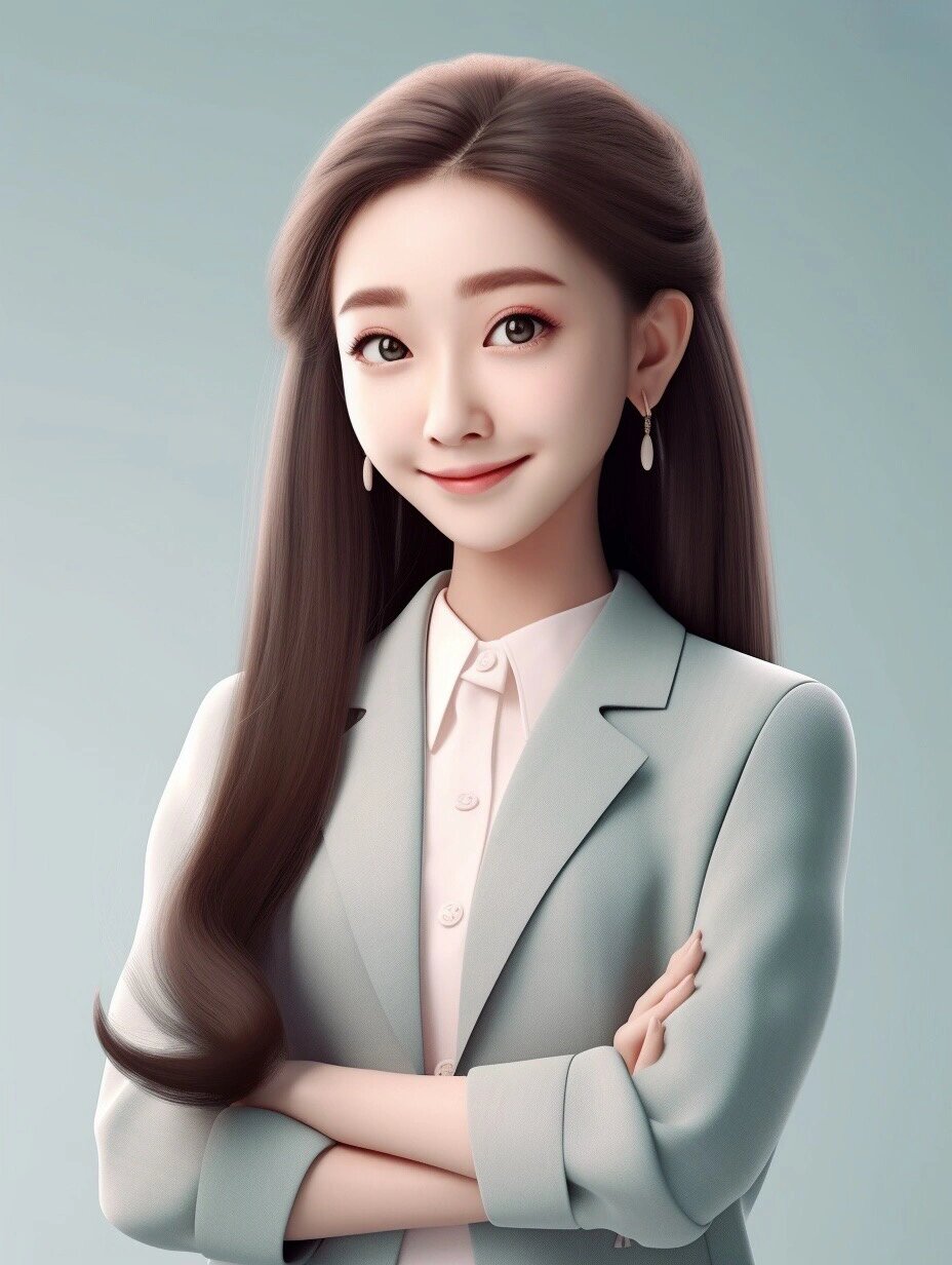 给朋友做的 ai 卡通白领头像