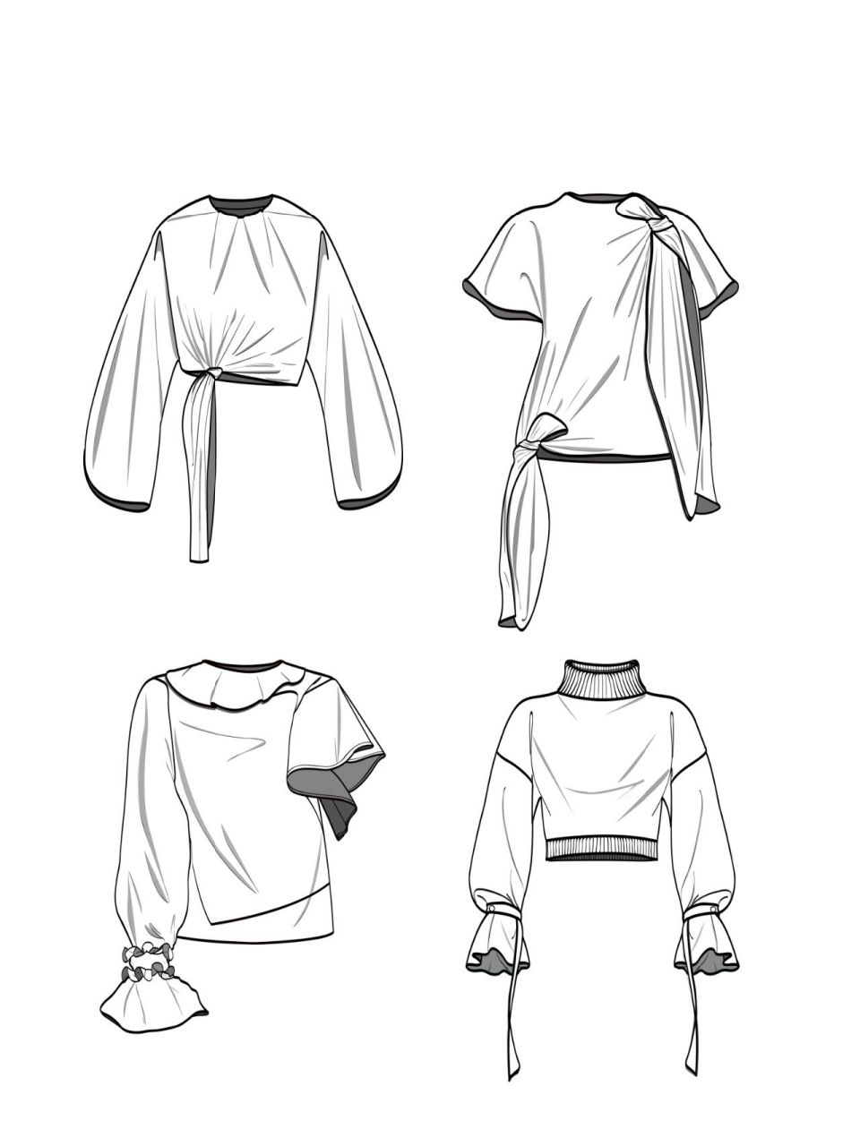 服装设计|设计感t恤款式图集合 98更新了一段时间的色彩篇,感谢大家