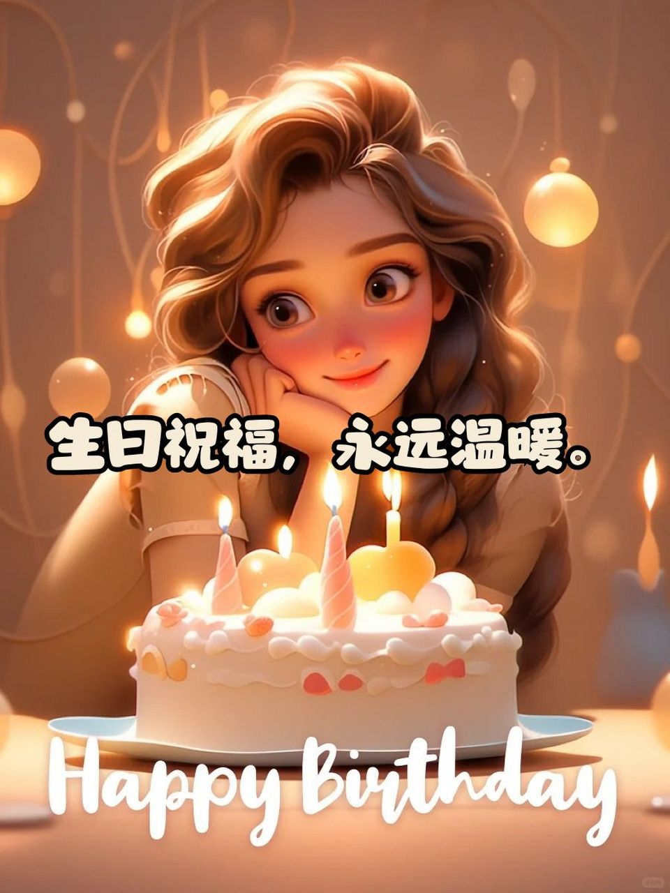 女生生日短句8个字暖心 🎈 生日快乐,美丽永恒.