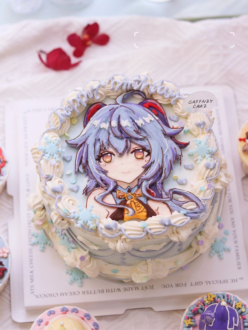 上海蛋糕定制 | 原神甘雨手绘蛋糕,附买家秀 旅行者,可还喜欢?