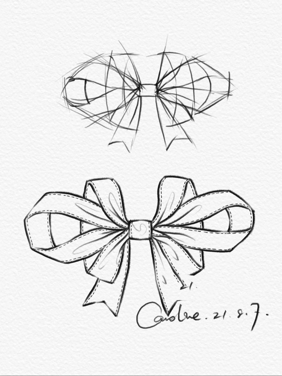 9种蝴蝶结96画法/时装画技/速写/干货分享 哈喽01,今天奉上9种超