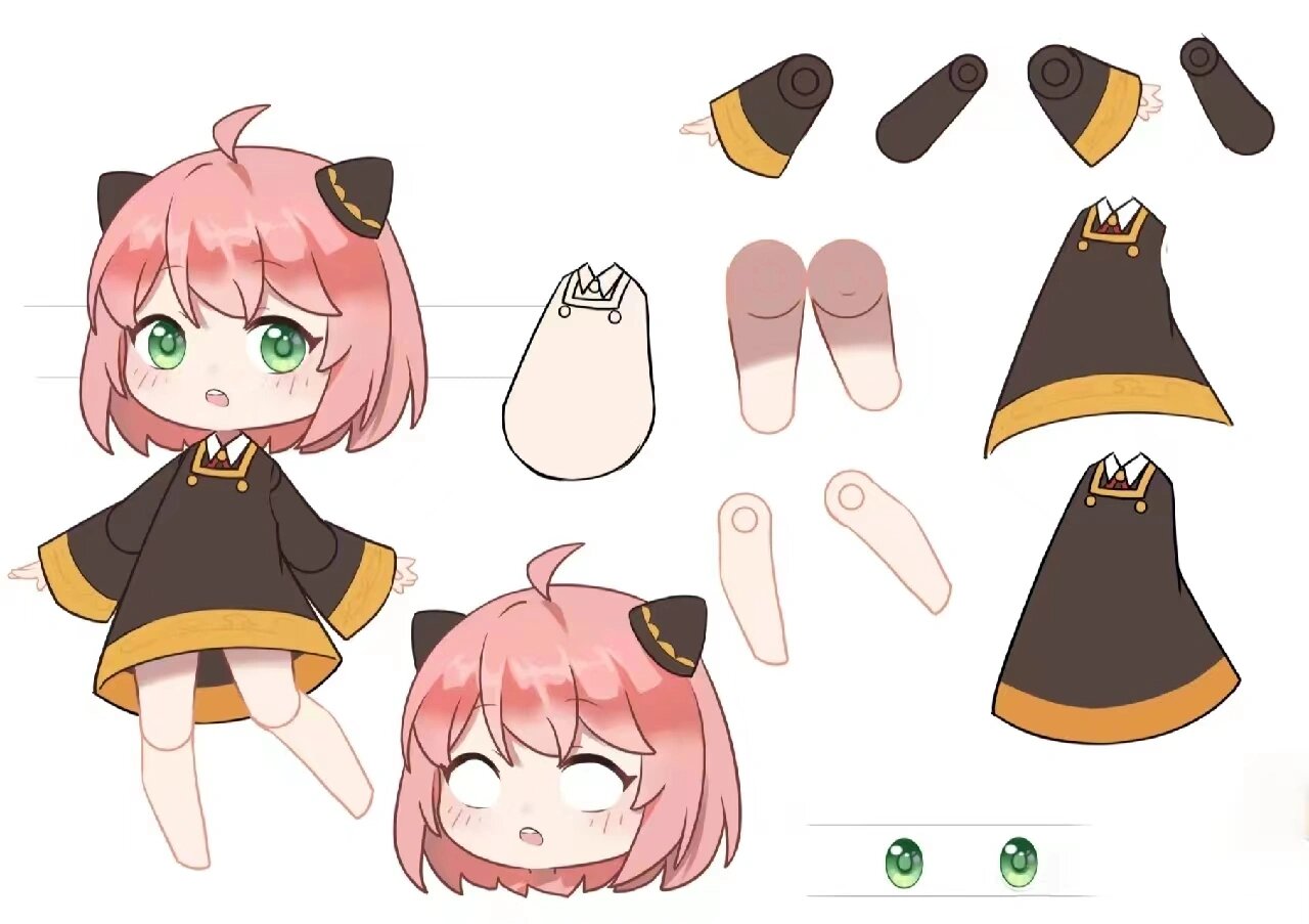 可动纸片人图纸