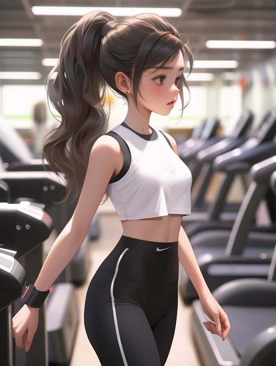 【女生头像】生命在于自律,下班运动走起 当我爱上跑步, 什么都没有