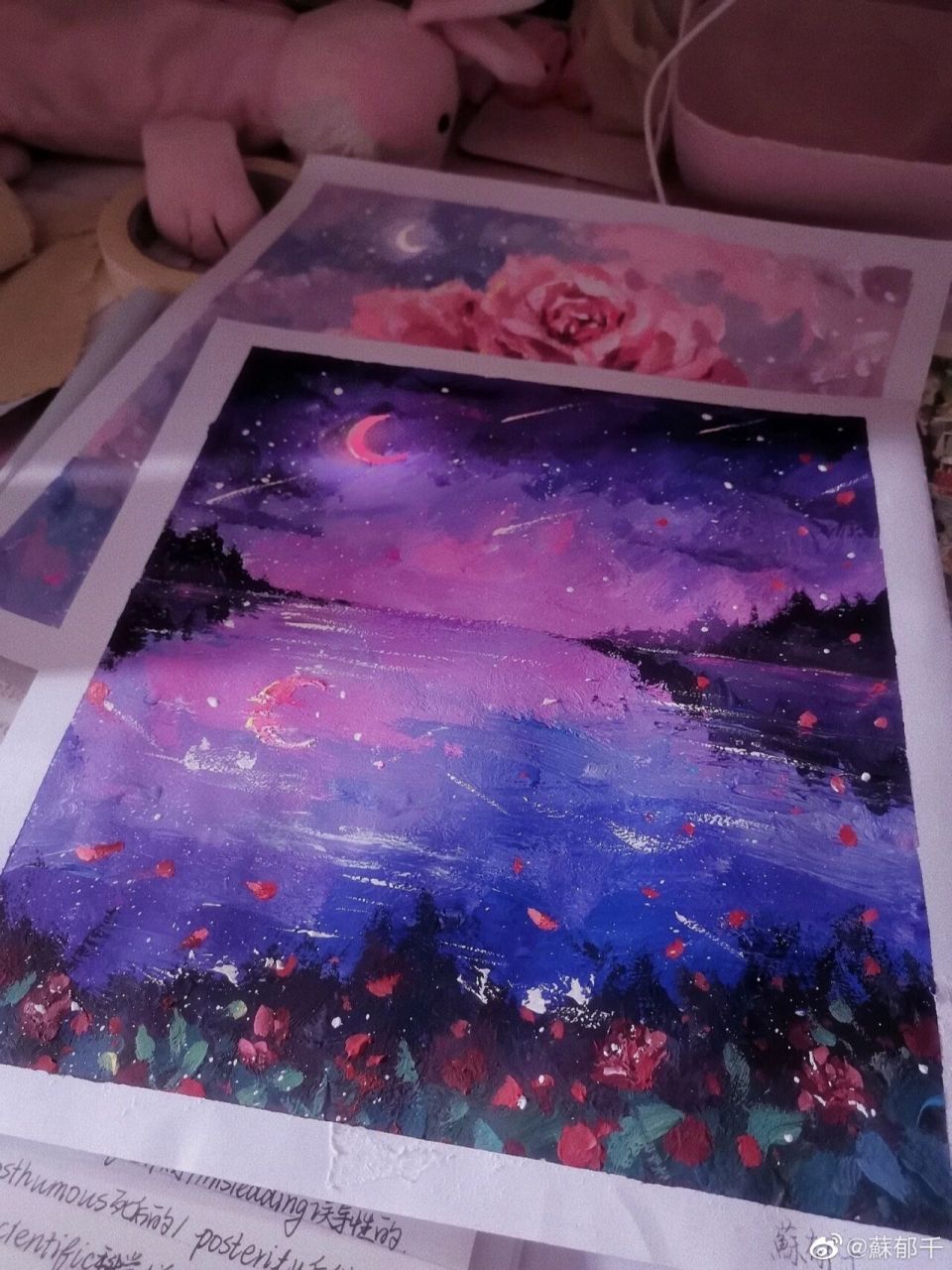 手绘 绘画过程 水粉