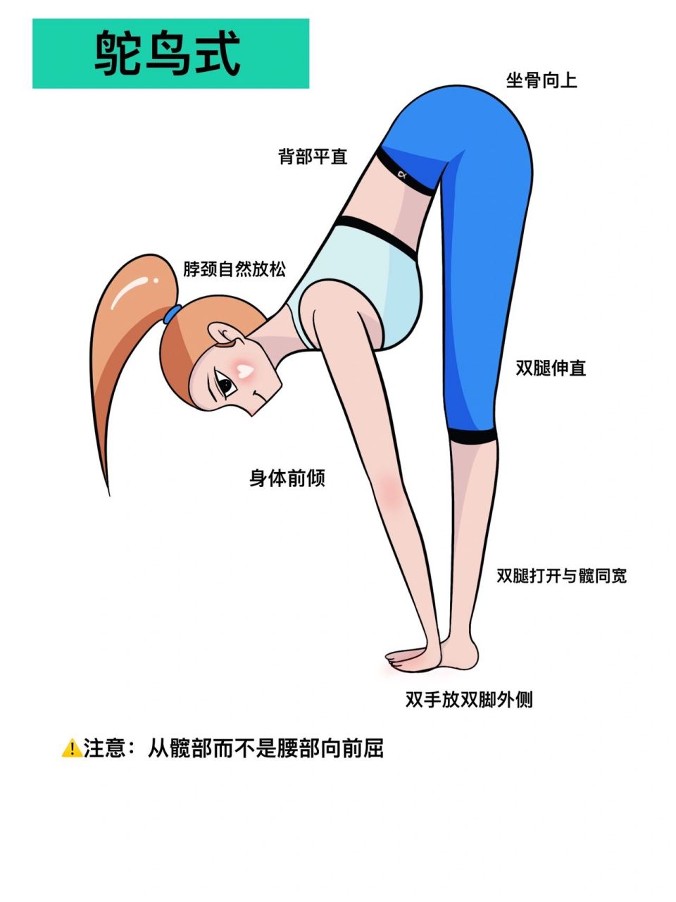 原创插画|瑜伽插画|瑜伽体式笔记—鸵鸟式 #瑜伽# #瑜伽体式# #瑜伽