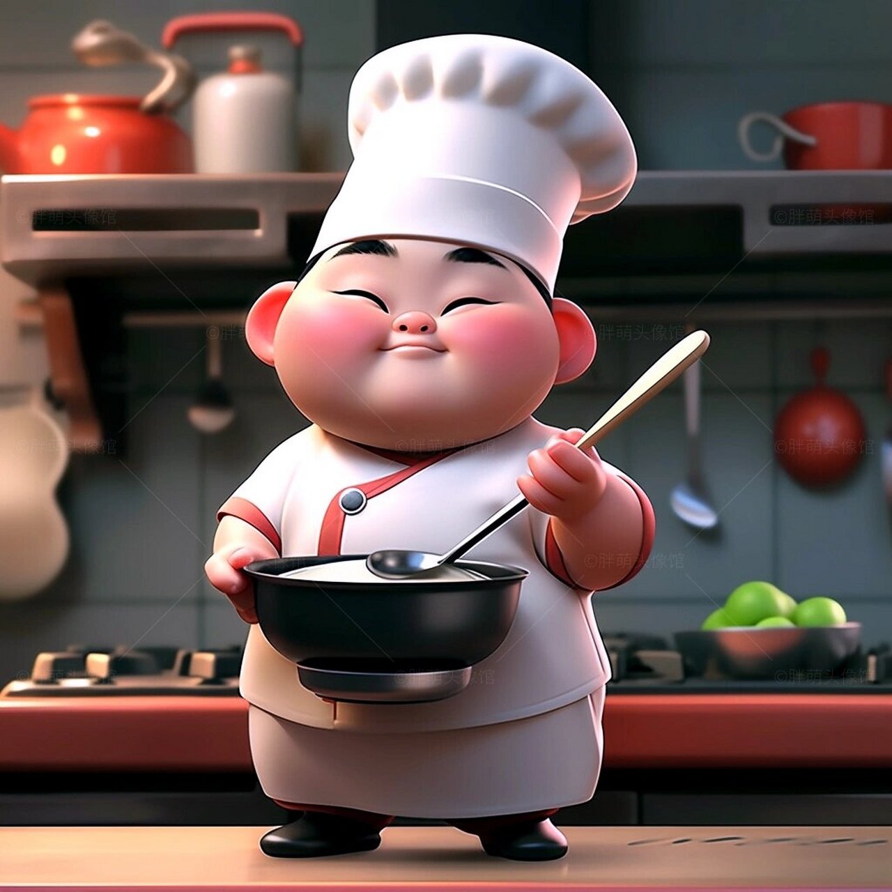 职业头像|美食舞台上的男厨986993 一个充满活力的男厨师!