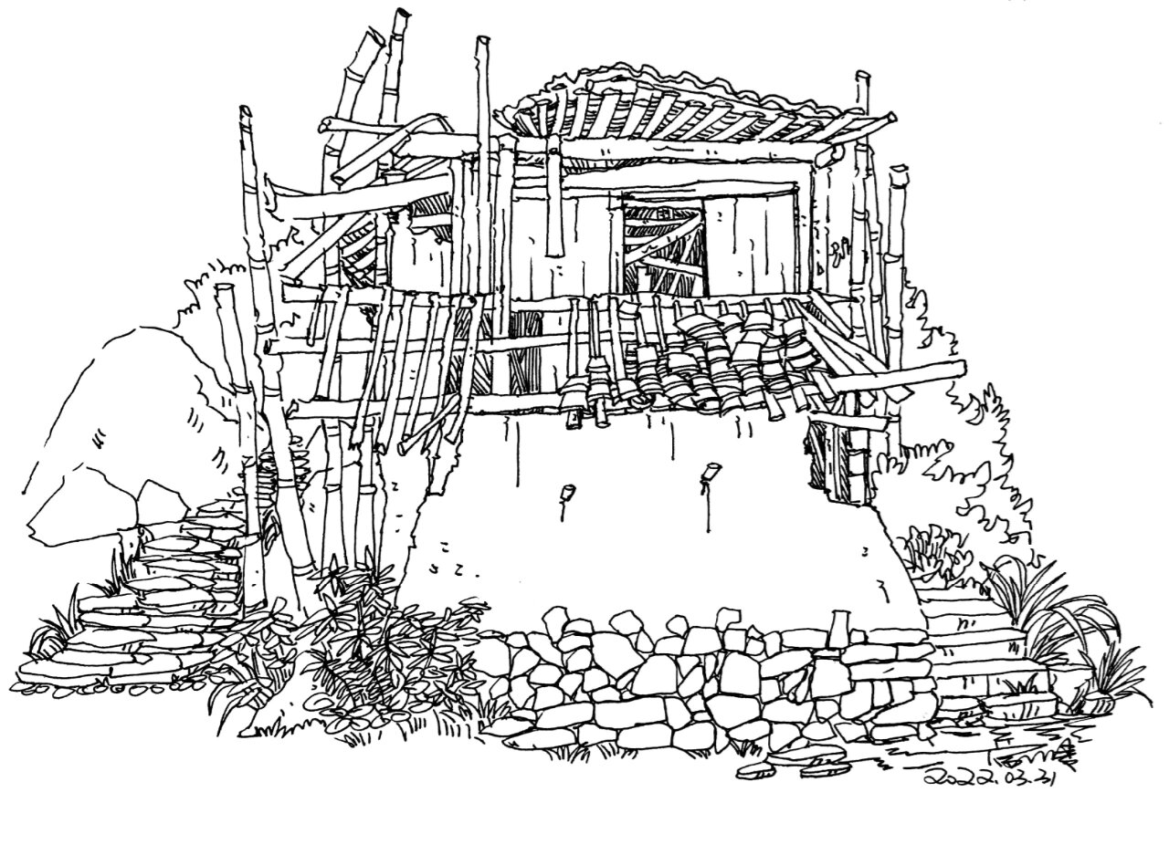 绘画打卡100幅15    速写破房子老房子