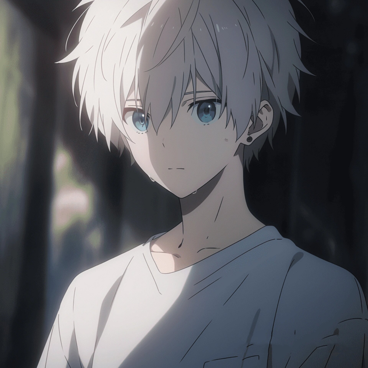 男生头像|动漫男头|白毛