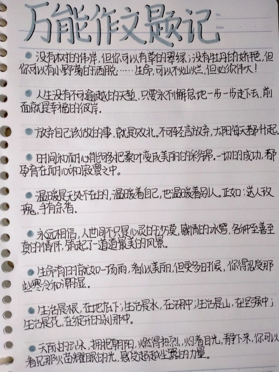 万能作文精彩题记78