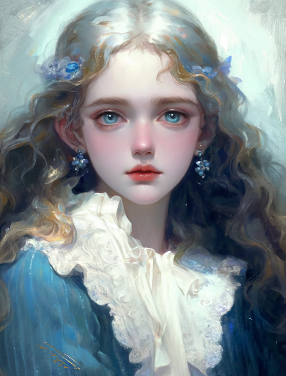 美人图 | 千金肖像·蓝·(二十二) 昨天更新了三张「绿」 今天先来