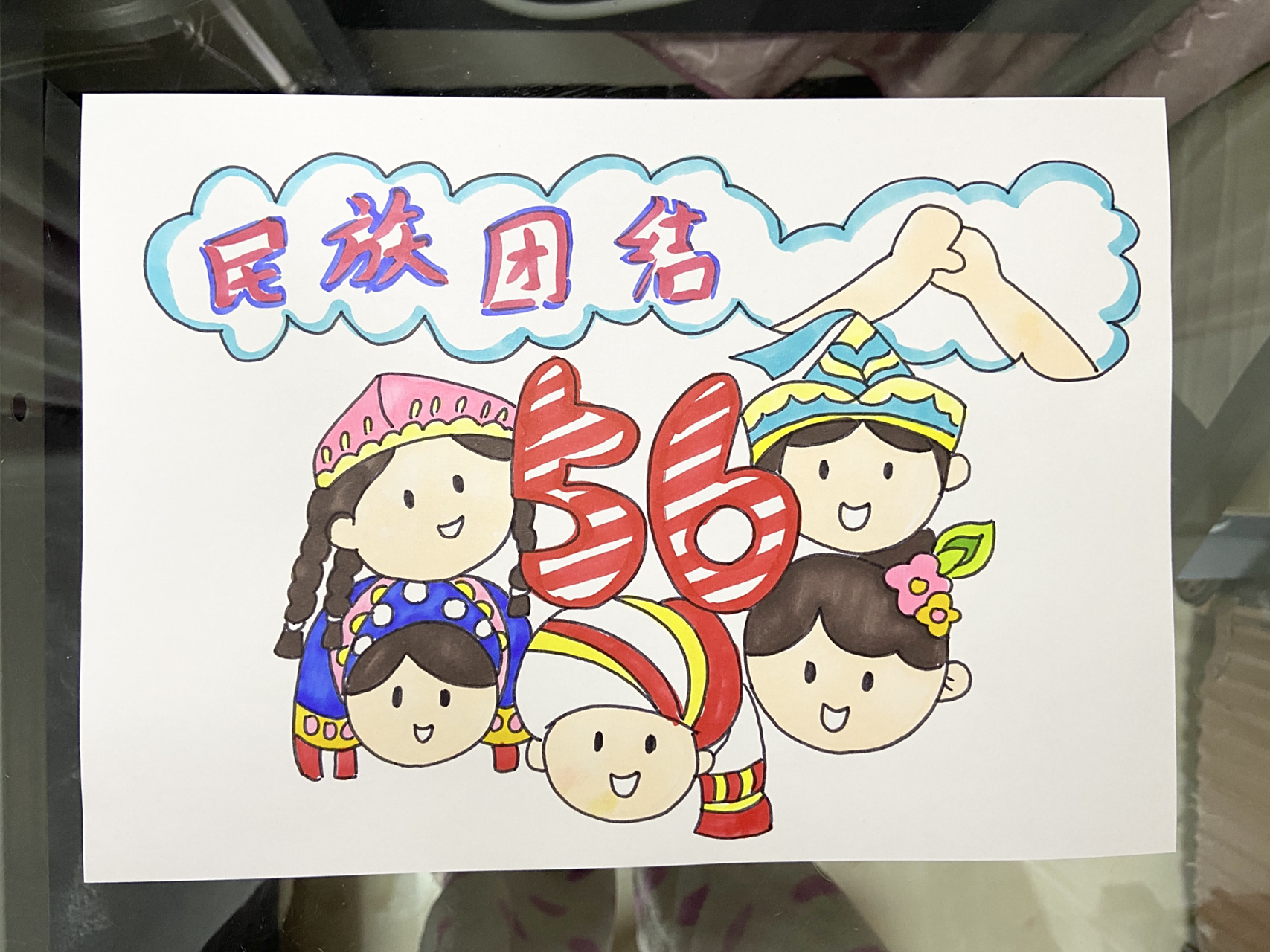 民族团结手抄报(持续接稿中) 56个民族,民族大团结