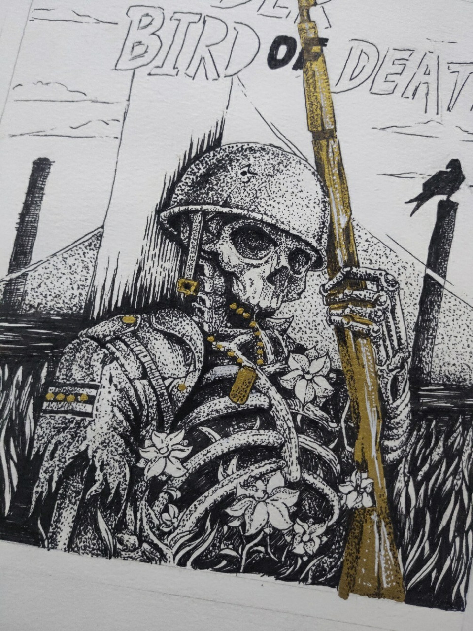 点绘 反战士兵 没有点绘笔画的太累了,画不完了05