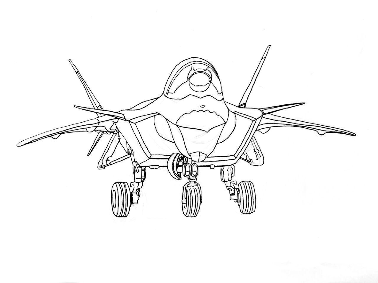 手绘歼20简图图片