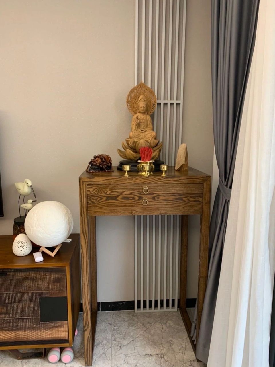 新中式佛龛供桌 实木供桌家用神台,简约财神爷供奉桌