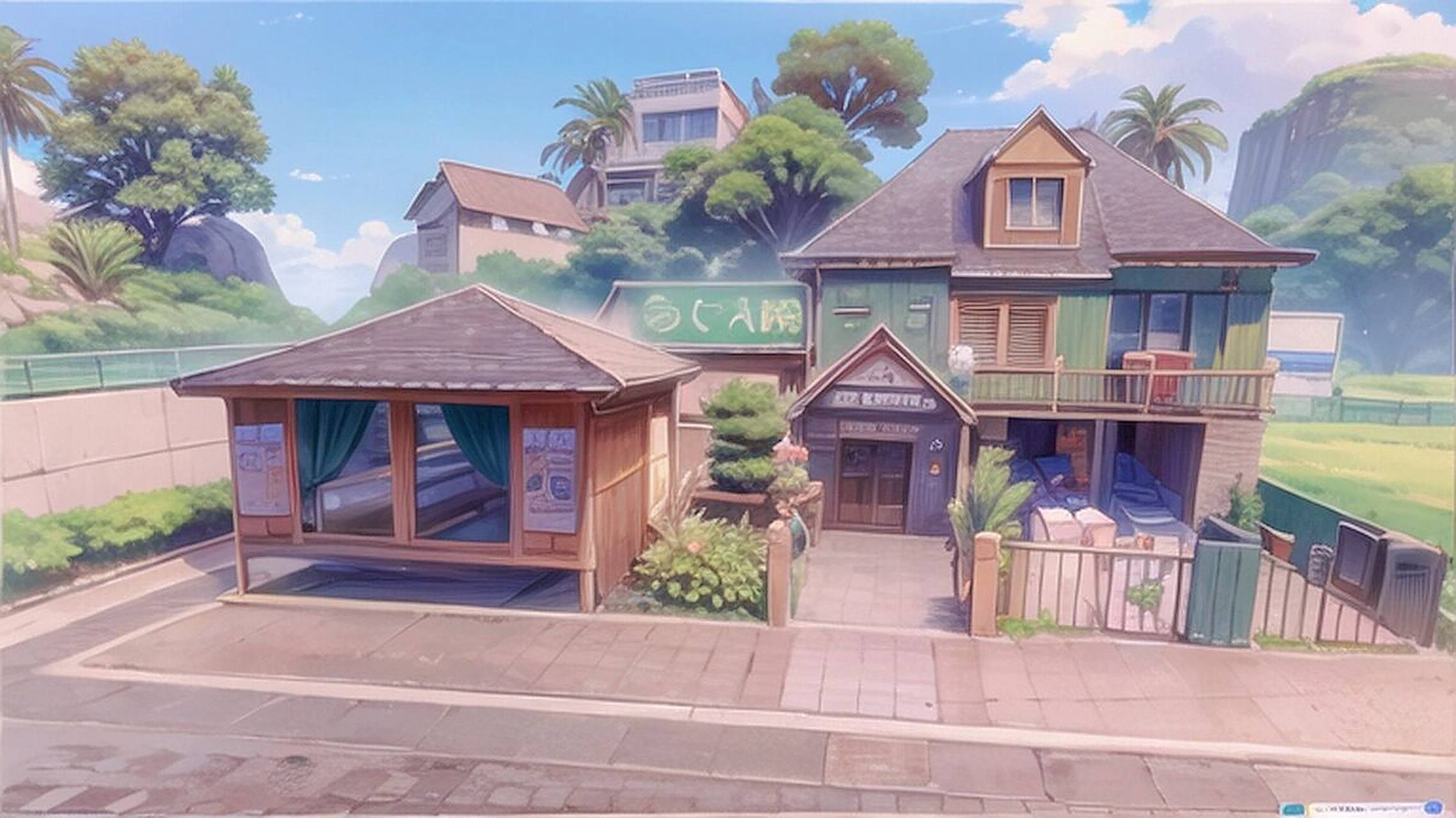 和平精英家园也太日系了吧! 家园加上这个滤镜真的好看到哭!