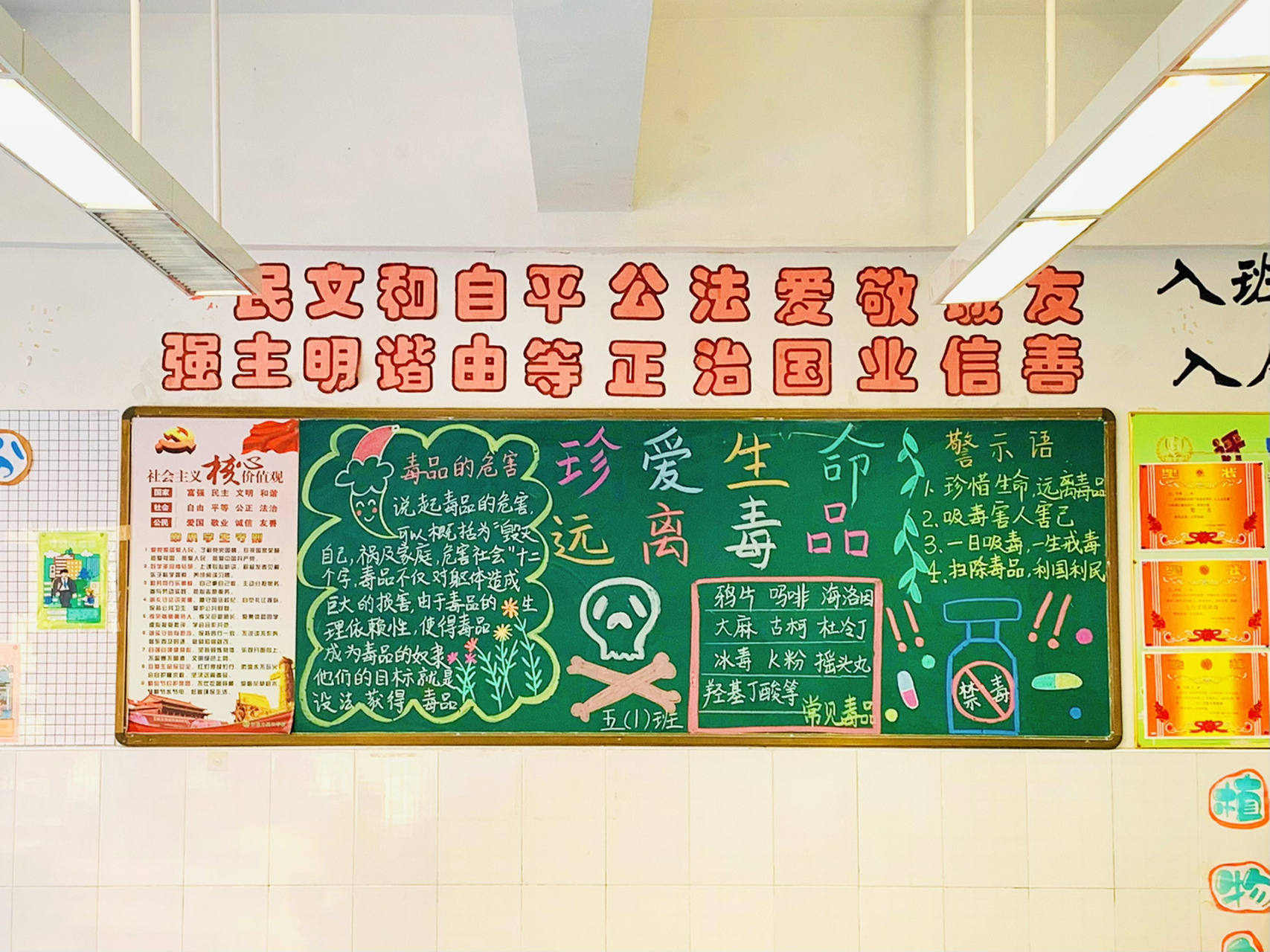 珍爱生命 远离毒品74黑板报|92毒黑板报73 珍爱生命,远离毒品
