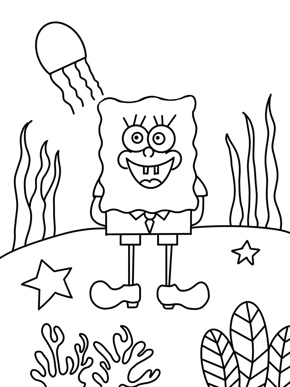 海绵宝宝儿童创意画 简笔画 带线稿哦 #儿童简笔画# #创意儿童画