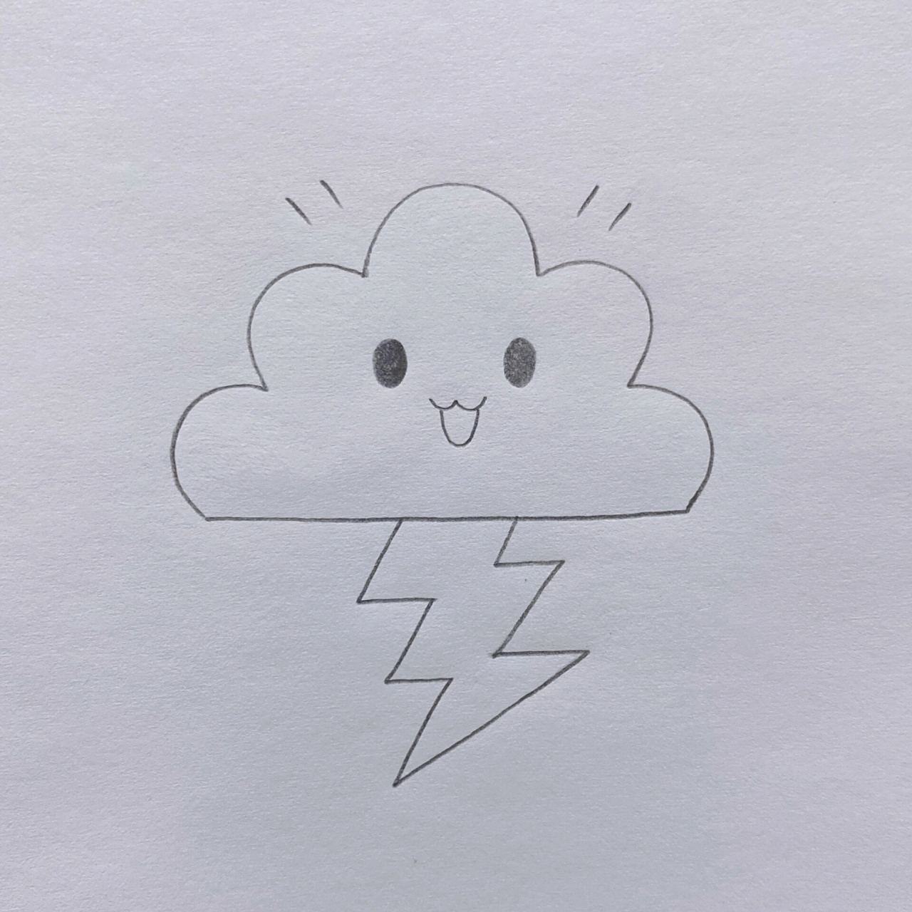 乌云简笔画教程