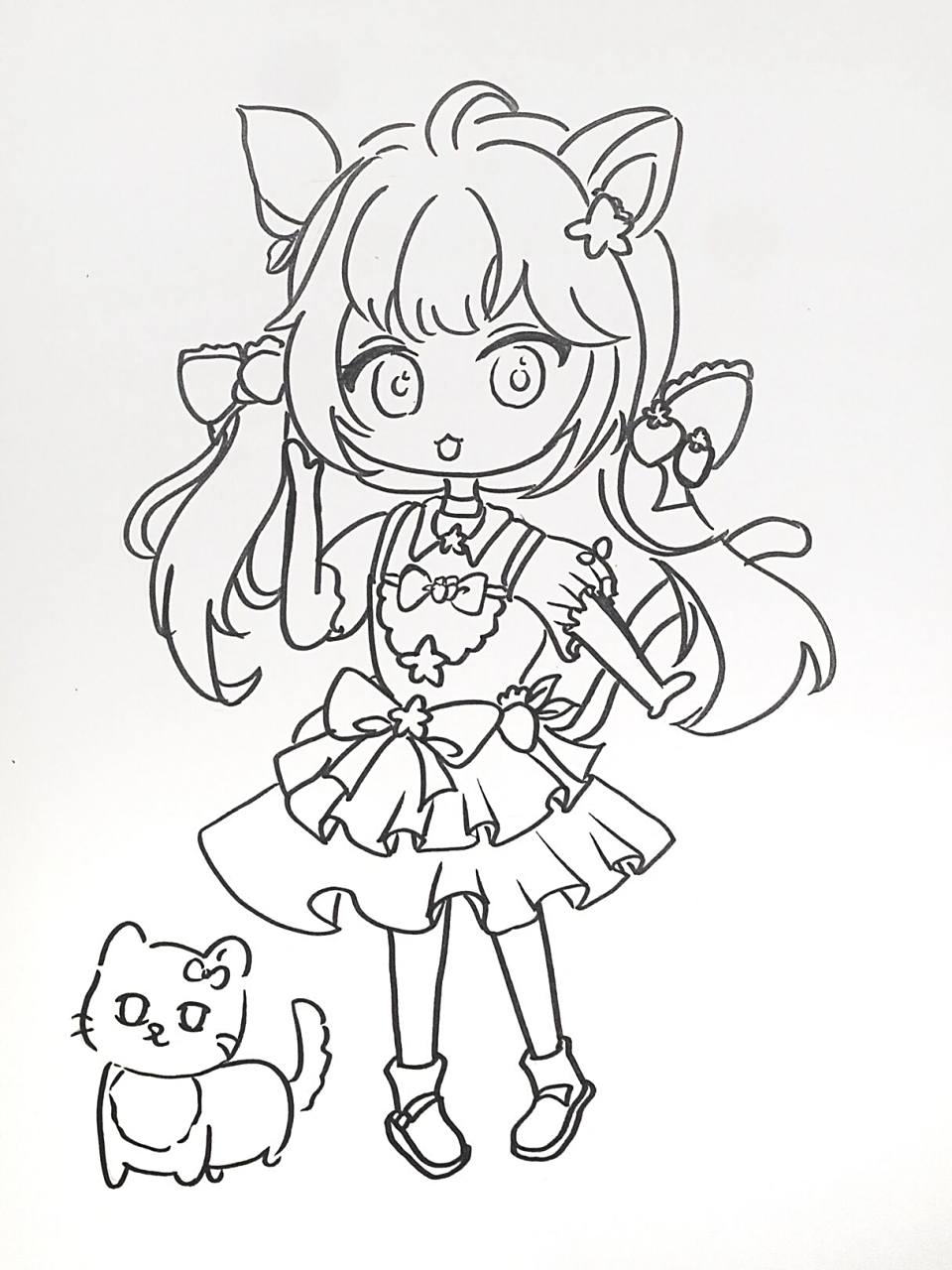 q版动漫女生 #马克笔# #卡通画# #儿童画# #q版人物# #动漫手绘