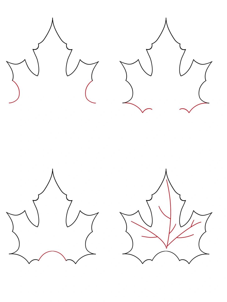 枫叶简笔画      简笔画教程