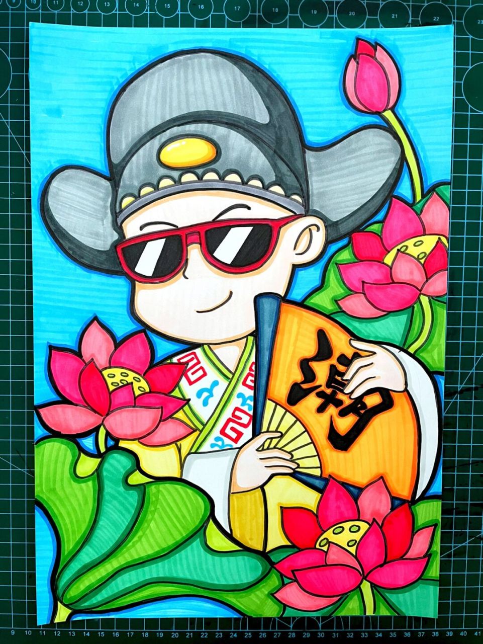 马克笔动漫国潮 亲测阿泰诗马克笔还不错,没踩雷 今天画的是国潮动漫