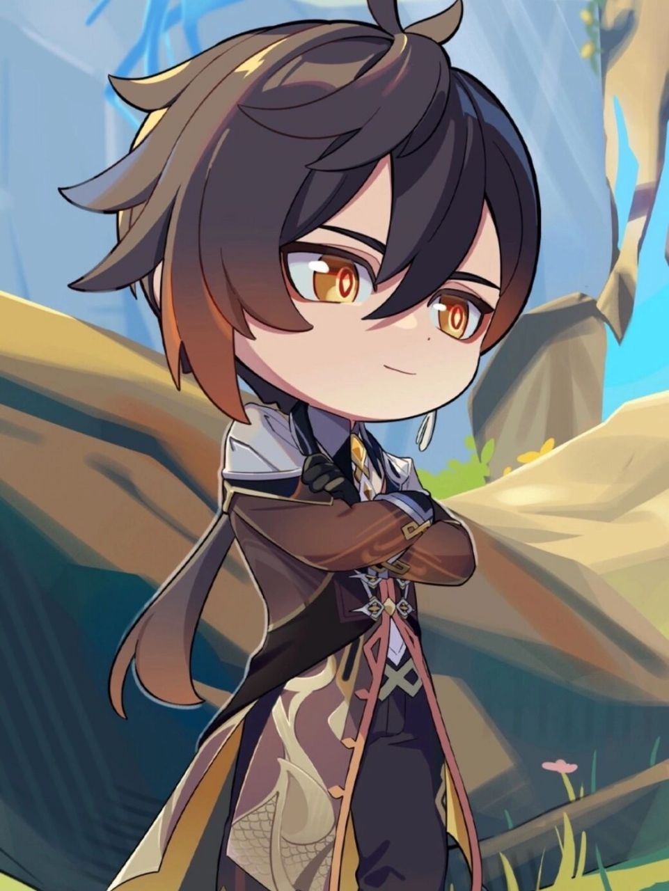 超级帅气的钟离 汉服钟离也太93了吧,超喜欢第一张的汉服钟离,要是