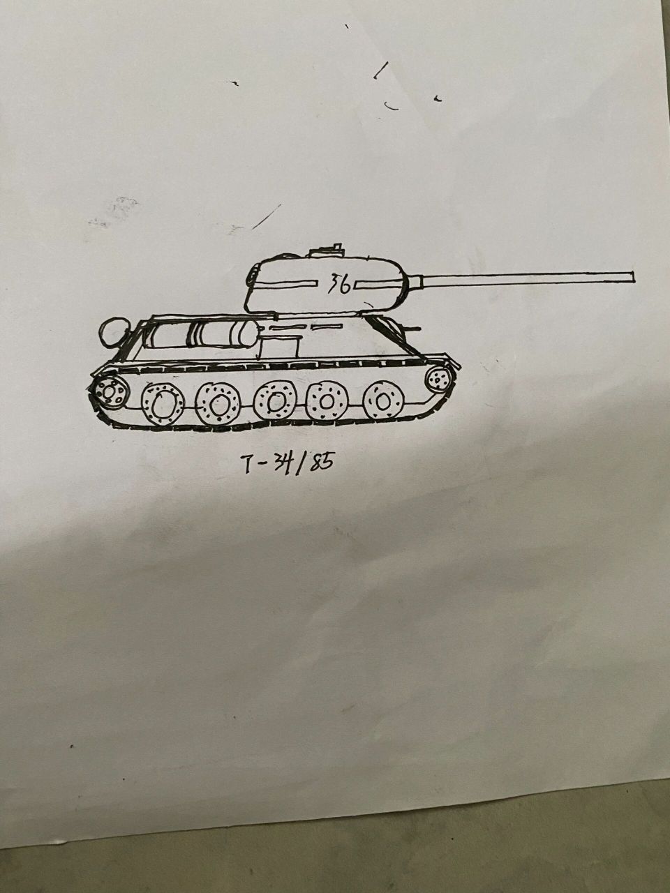 t34怎么画 纸上谈兵图片