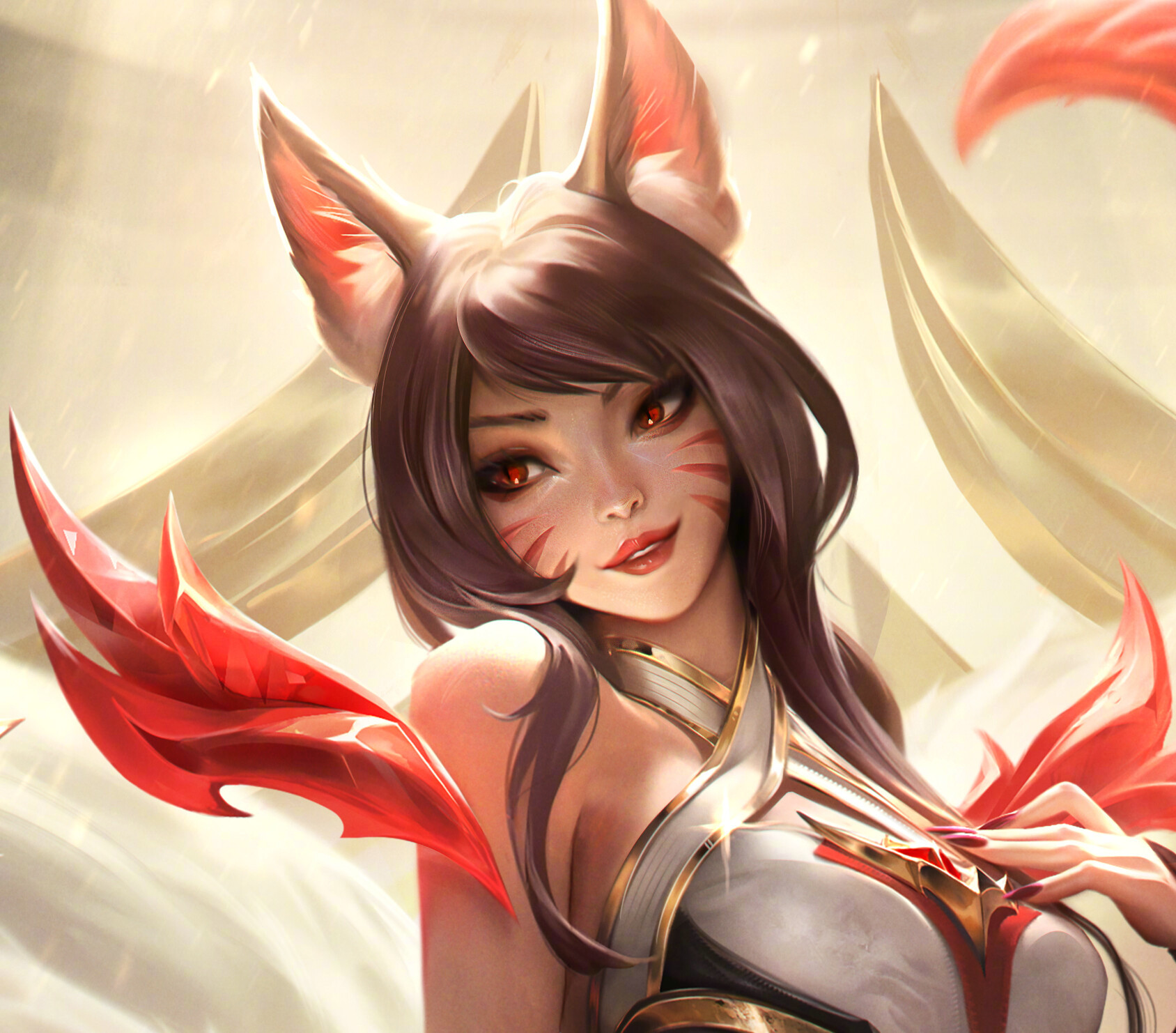 " 联盟不朽 阿狸和殿堂传奇 阿狸的皮肤原画均出自画师terence cantal