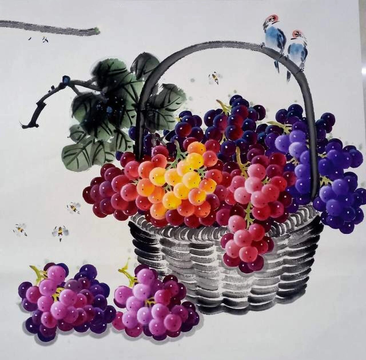 刘丽芳国画《硕果累累》