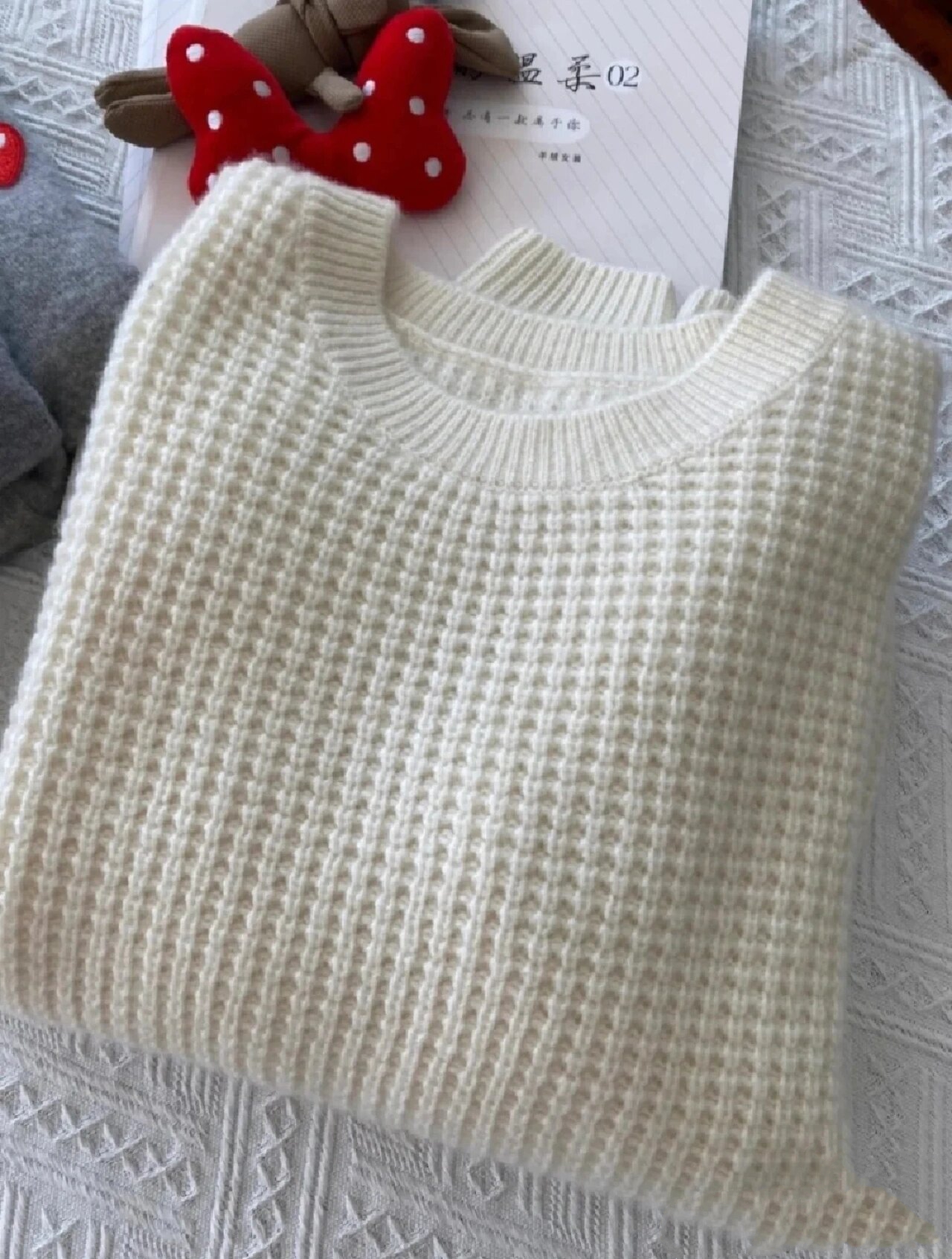 华夫格毛衣编织图解