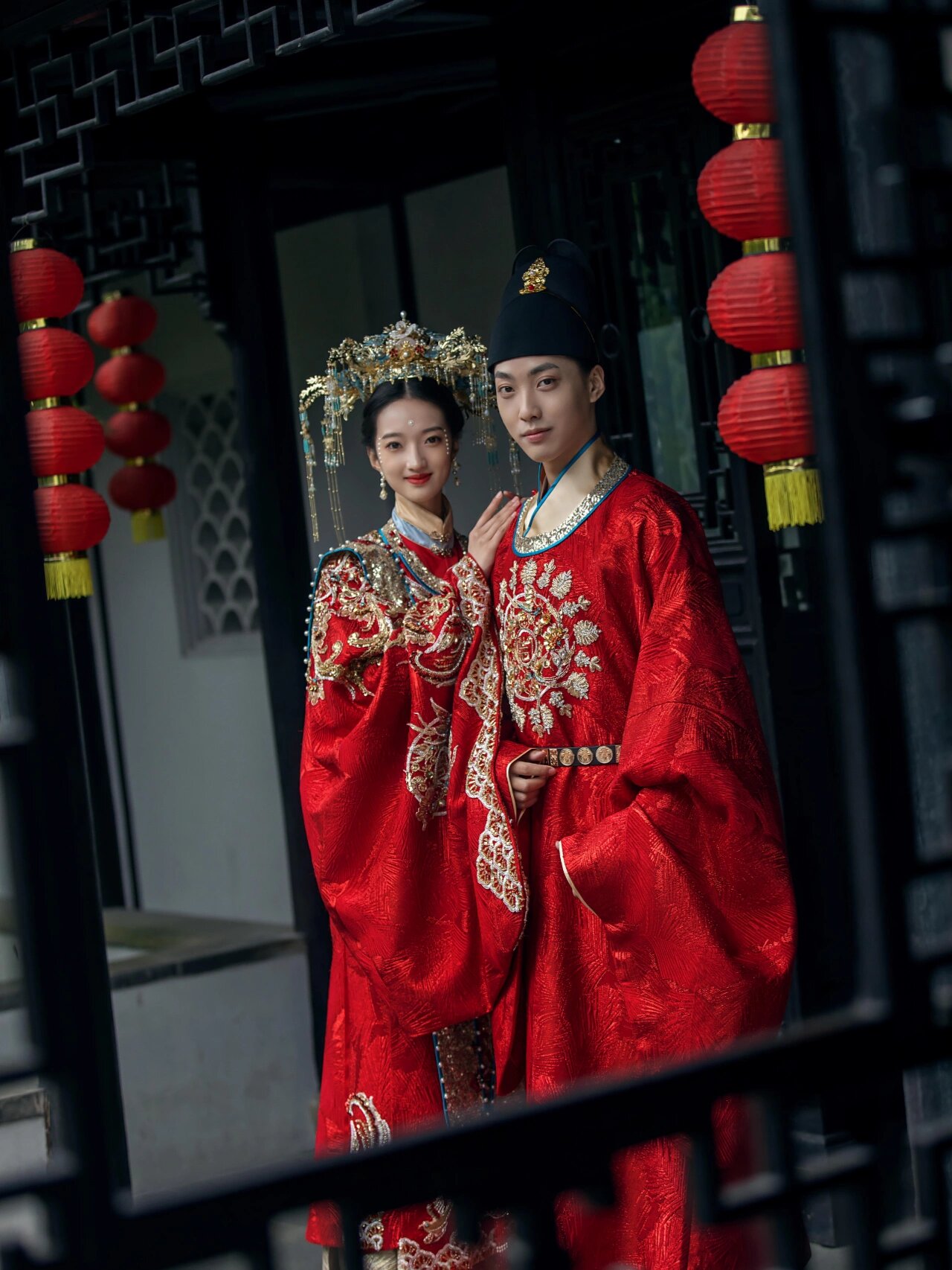 明制汉服婚服95凤冠霞帔 花嫁汉服婚服