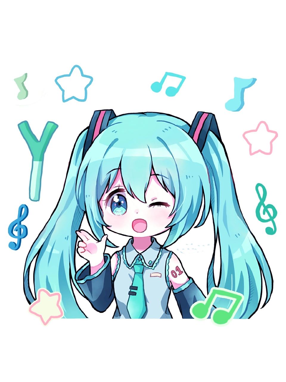 q版女孩初音未来 是哪个亲,让我画初音未来的,画好了哦 请查收