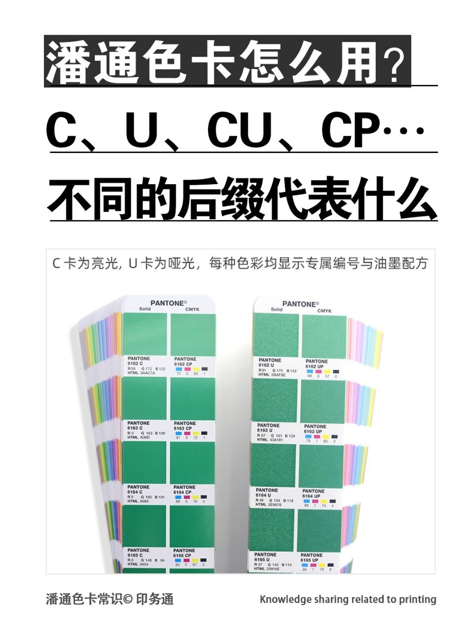 潘通色卡c,u,cu,cp分别是什么意思