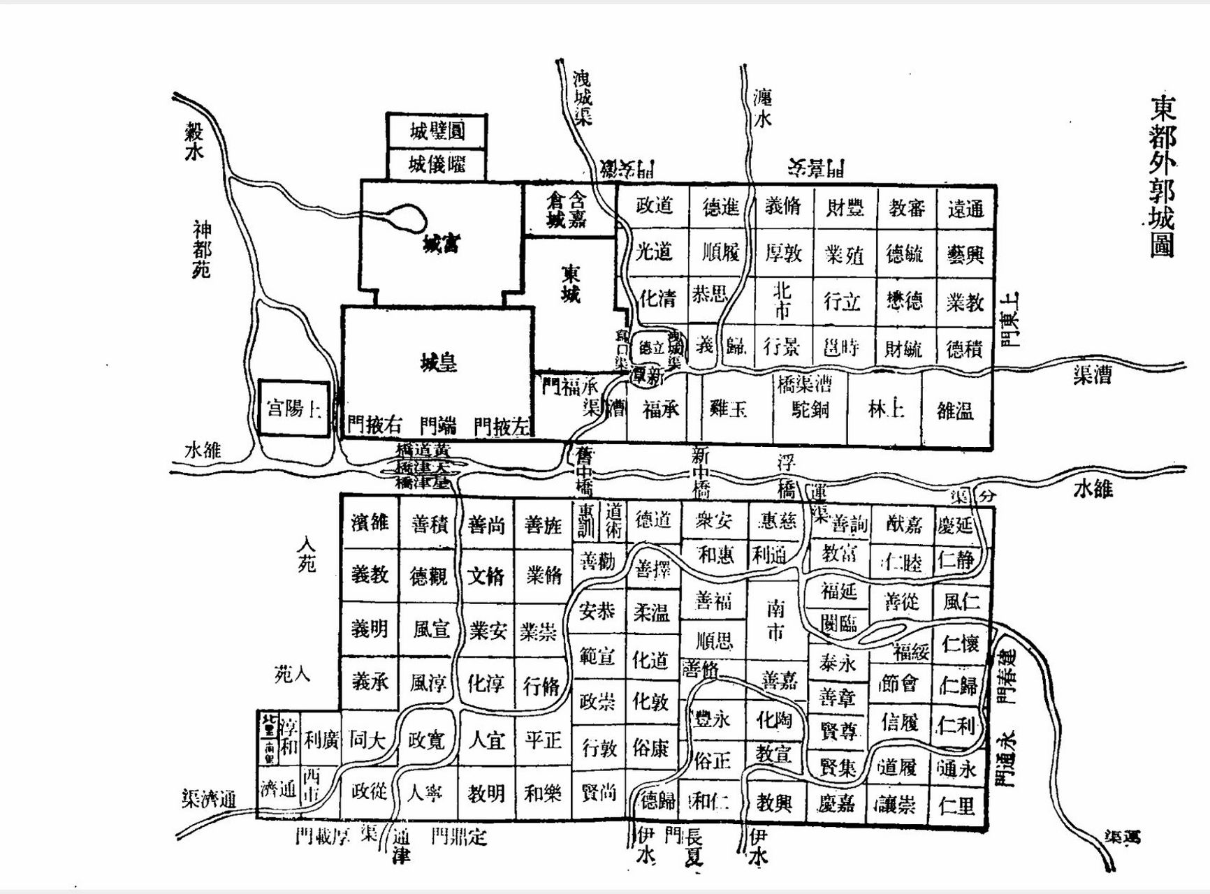 唐代洛阳城地图 穿越必备系列 宝藏合集 图一 — 图三  唐代洛阳城