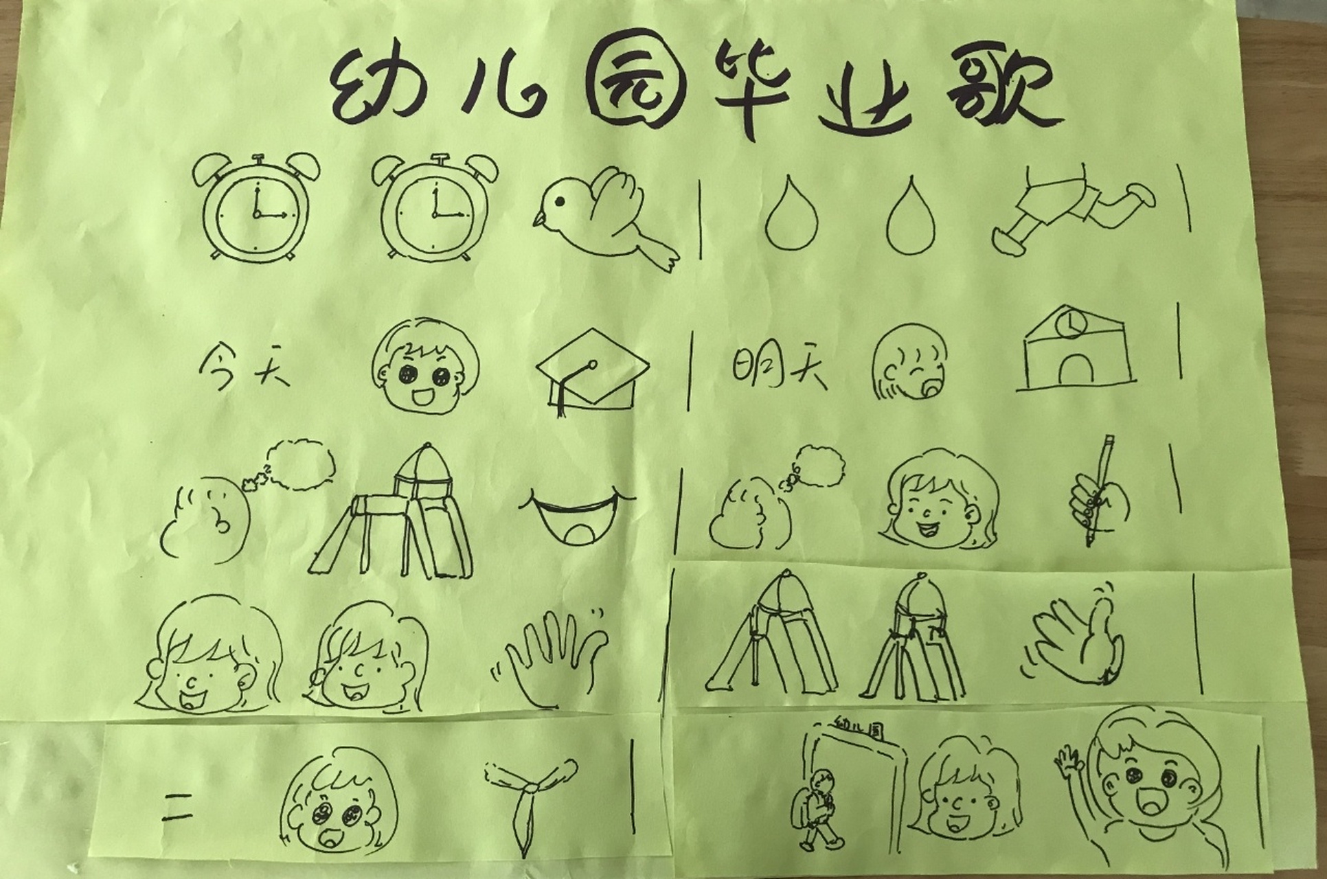 幼儿园毕业歌 图谱分享 幼儿园环境创设