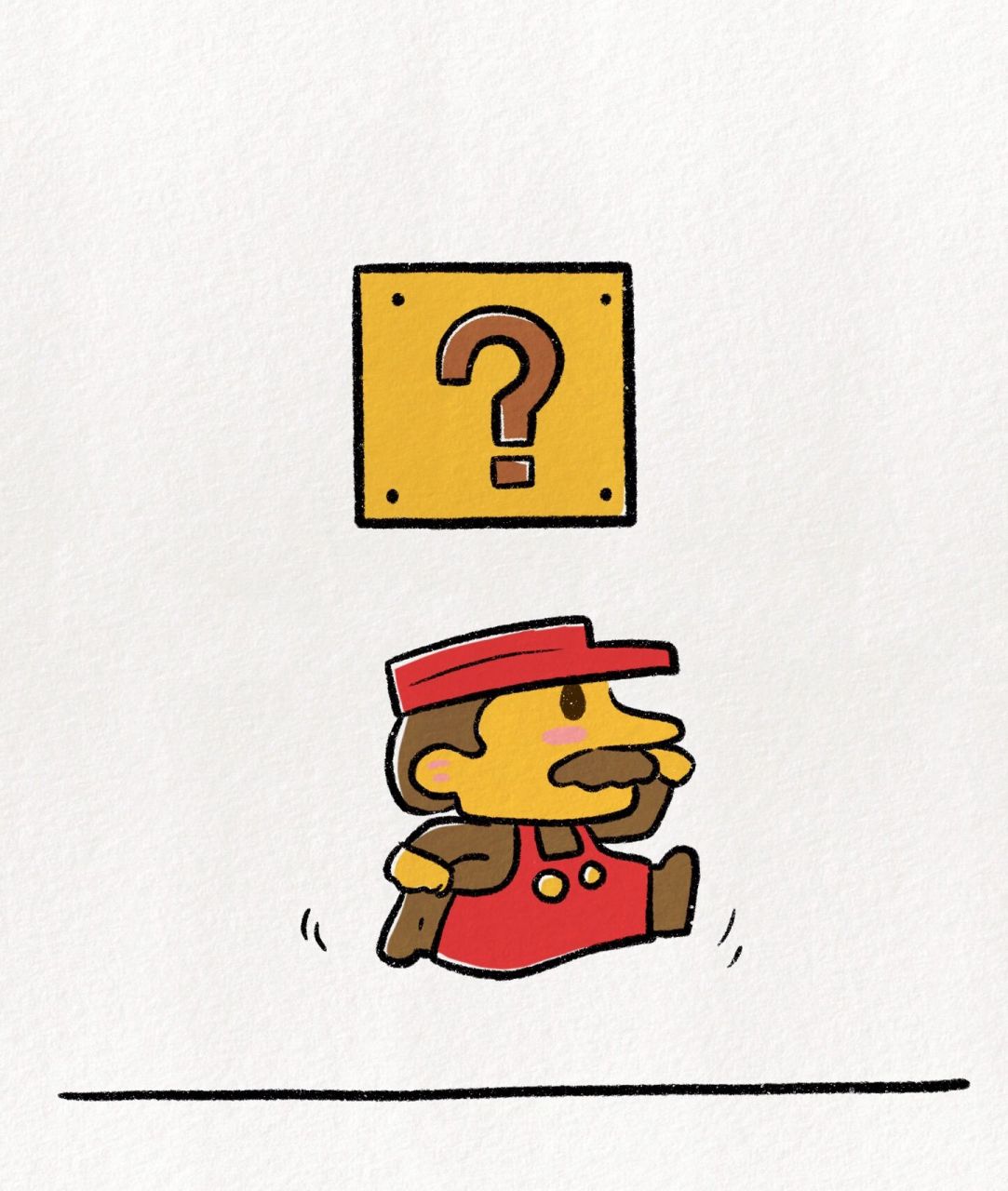 超可爱简笔画教程:超级马里奥96 不一样的马里奥