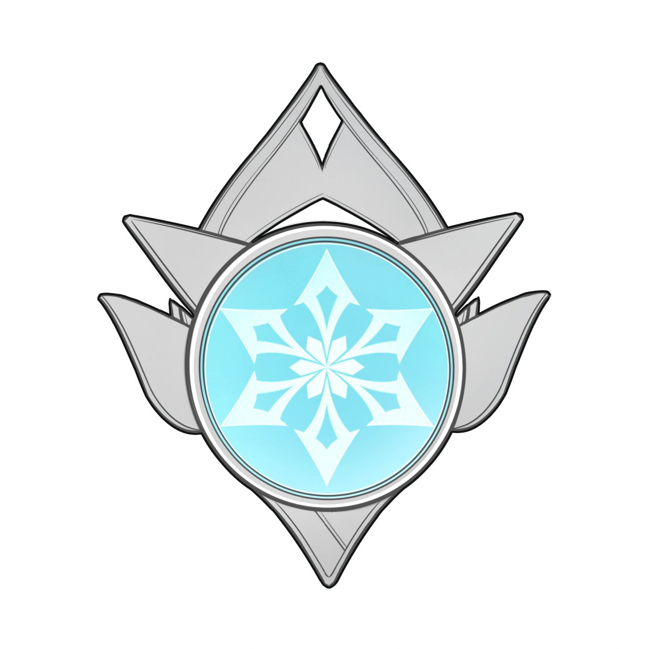 【原神素材】至冬冰系神之眼分享 神之眼素材在p2,png透明底格式请