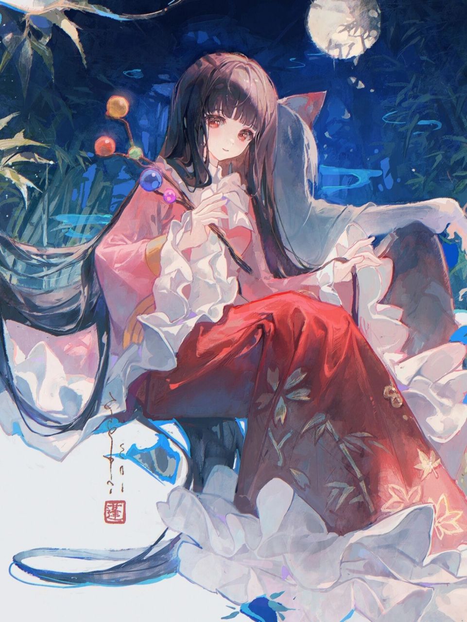 蓬莱山辉夜♡藤原妹红        抹茶專門店am 海浪松饼