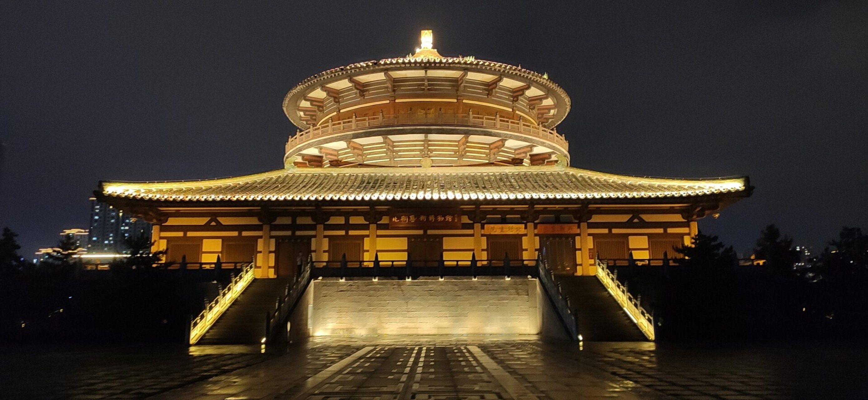 7 大同明堂公园 北朝艺术博物 夜景 明堂遗址公园 大门免费不用预约