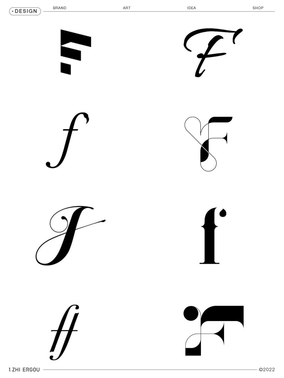 F字母logo设计大写图片