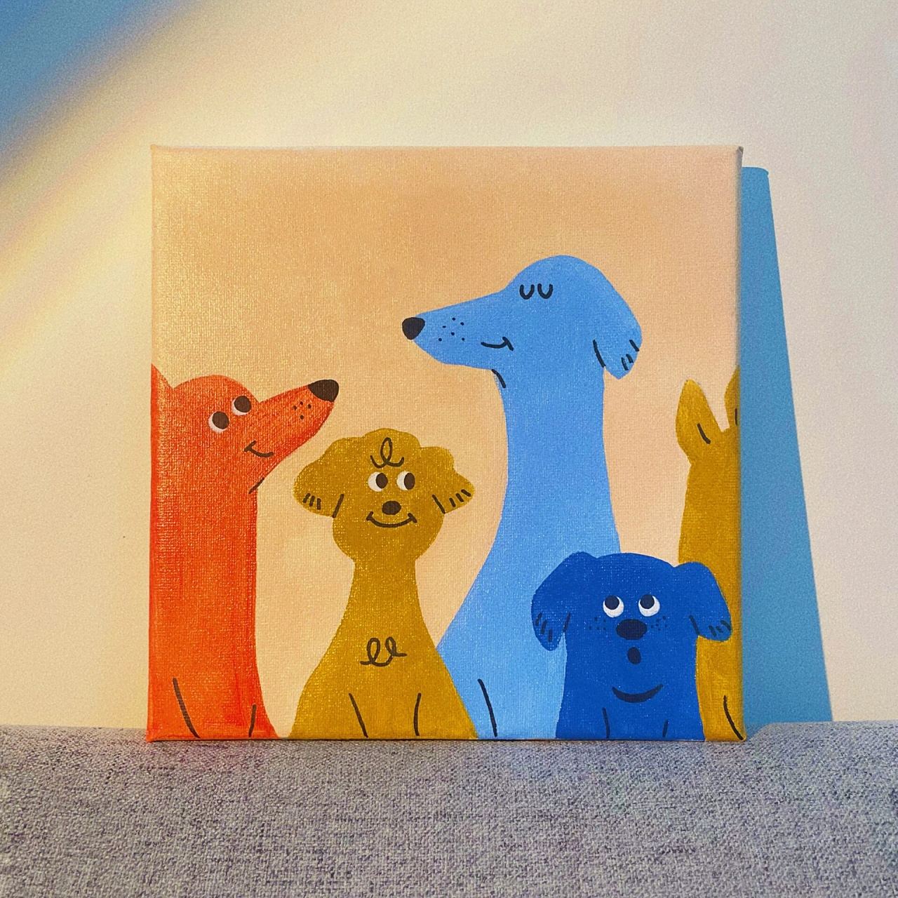 丙烯画合集36615|9幅可爱小画96全在这里啦97 简单又可爱的