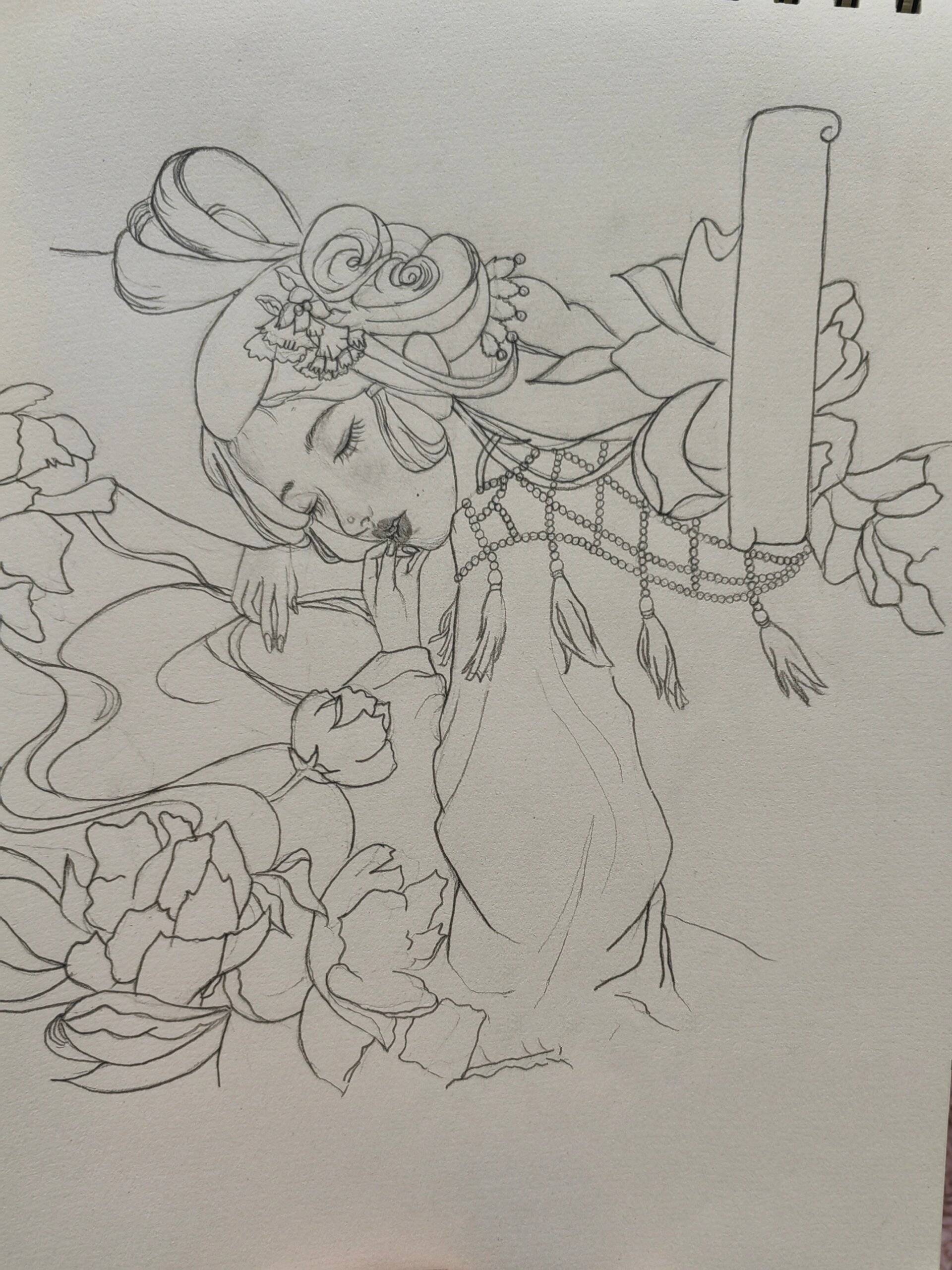 零基础古风人物铅笔画·史湘云