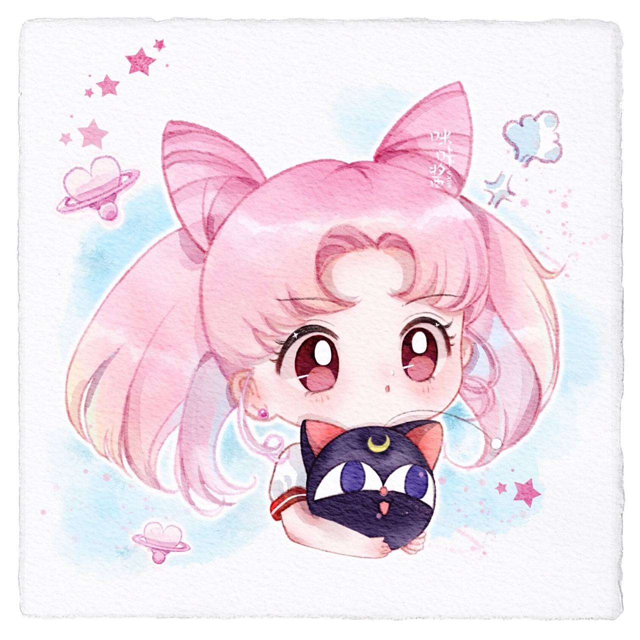 美少女战士q版水彩头像九宫格集合 终于集合了美少女战士2.