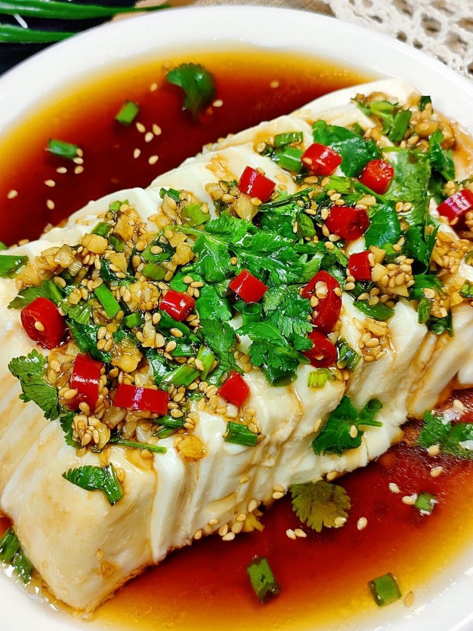 内酯豆腐这么拌太好吃了吧,超简单6015 91清爽快手菜凉拌内酯