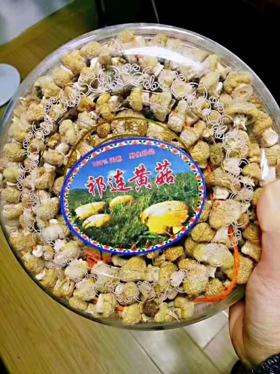 祁连黄蘑菇:  青海"十宝"之一祁连黄蘑菇 黄蘑菇,学名黄绿蜜环菌,又名